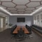 Ekena Millwork 81 56W x 47 14H x 38T Large Westmore Decorative Fretwork Wood Ceiling Panels, Walnut CELW82X47X0375WSTWA - alternate 4